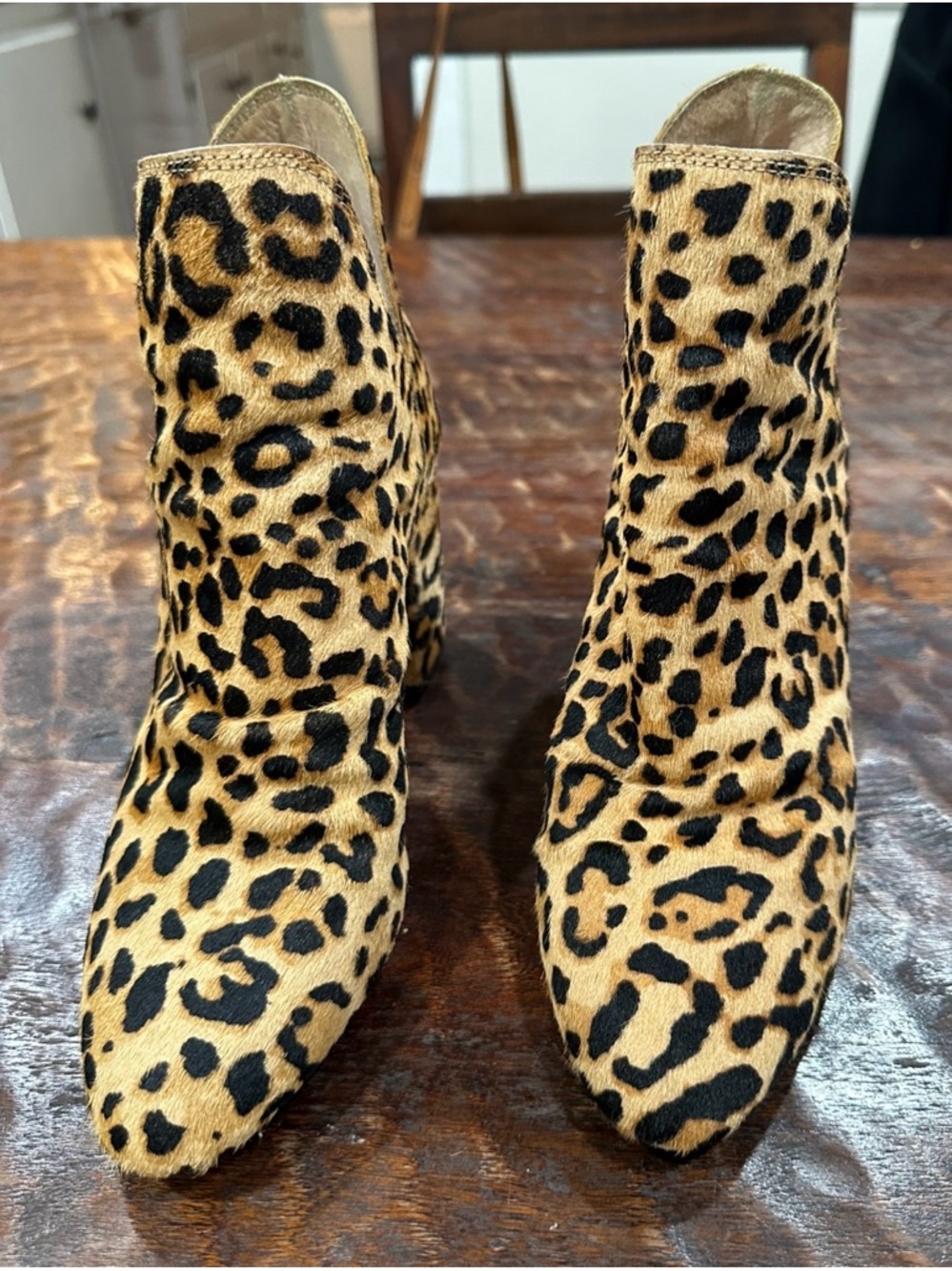 Steve Madden Leopard Print Ankle Booties in Tan and‎ Black size 7.5 - Picture 8 of 8